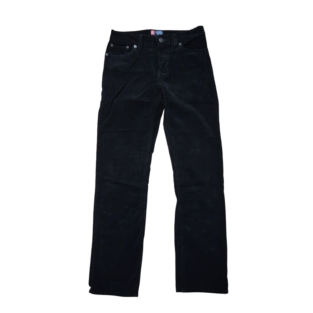 CHAPS Boys Straight Leg Corduroy Pants Black, Sz 14